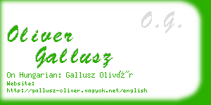 oliver gallusz business card